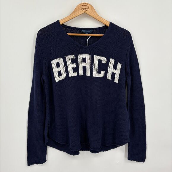 NWT Simply Southern Navy Knit BEACH Sweater, Sz S/M, Preppy Nautical Navy Cozy - Picture 1 of 9